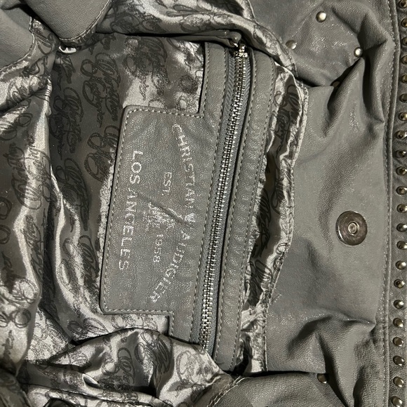 Excellent condition Large Purse in silver with studs. - Picture 4 of 6